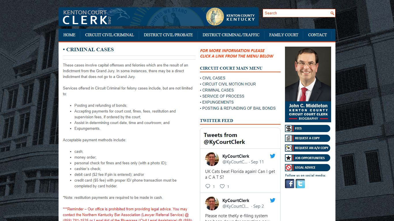CRIMINAL CASES | Kenton County Circuit Court